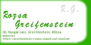 rozsa greifenstein business card