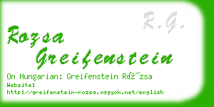 rozsa greifenstein business card